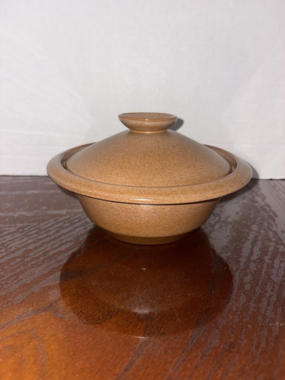 Frankoma Pottery 6U Plainsman Individual Casserole W Lid Desert Gold 7 Inch VNTG